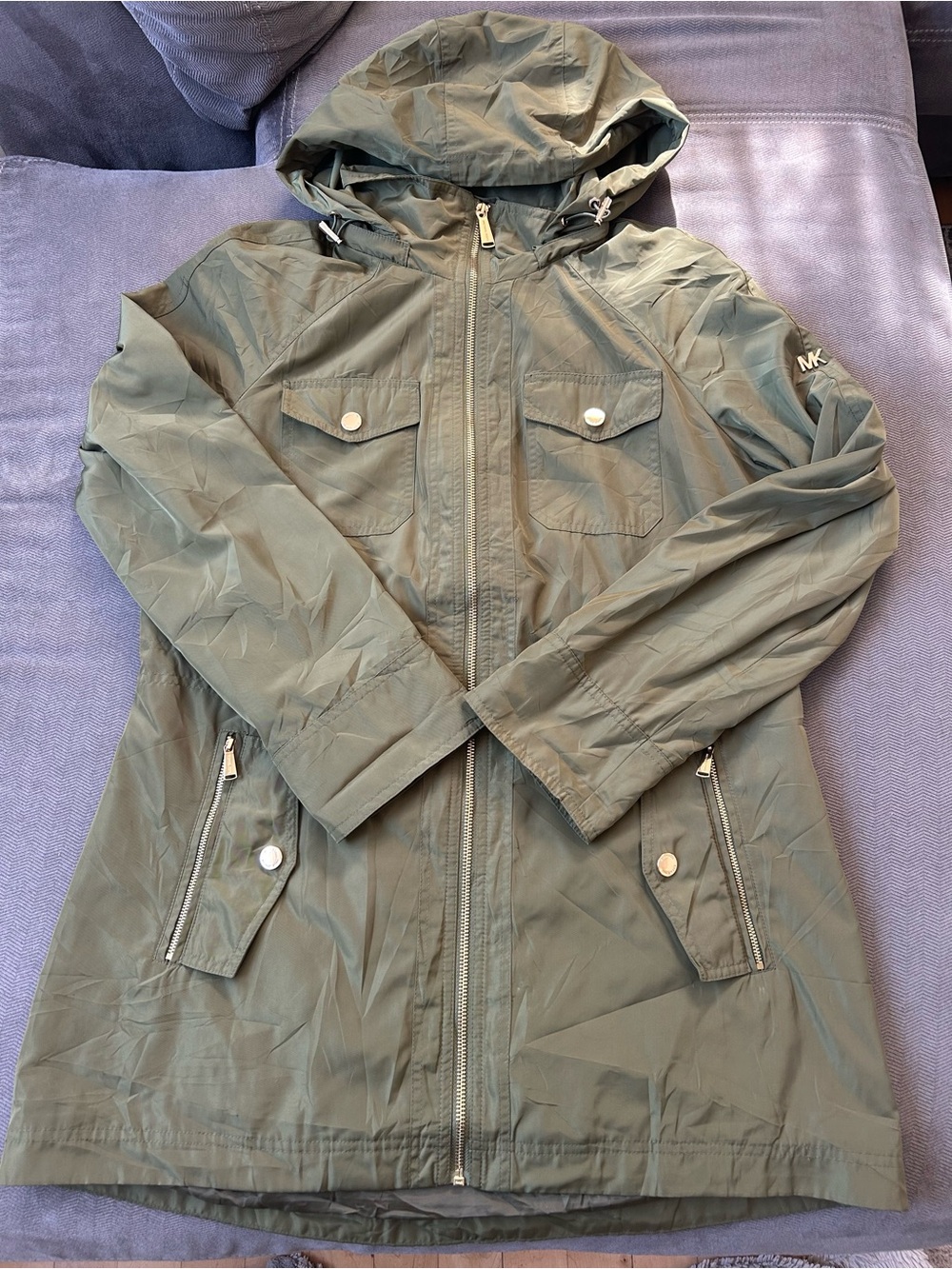 Michael Kors Olive Hooded Jacket Medium